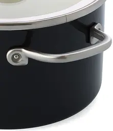 Каструля з кришкою KitchenAid Steel Core CC006001-001 24 см 6 л матова чорна - мініатюра 2