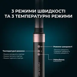 Стайлер CECOTEC Bamba CeramicCare 2in1 AirGlam Black - мініатюра 7