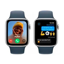 Смарт-годинник Apple Watch SE 2 GPS 40 mm Silver Aluminium Case with Storm Blue Sport Band S/M (MRE13) - мініатюра 4