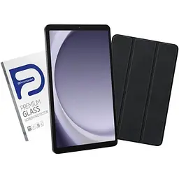 Планшет Galaxy Tab A9 (LTE), Graphite, 8.7" (1340x800, TFT), MediaTek Helio G99 (8 ядер), 8Gb, 128Gb, microSD (до 1Tb) + захисне скло та чохол-книжка (SM-X115NZAESEK)