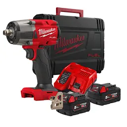 Гайковерт акумуляторний безщітковий 1/2'' MILWAUKEE, M18 FMTIW2F12-502Х, 881Нм, з кільцем - мініатюра 2