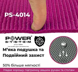 Килимок для йоги power system fitness yoga - мініатюра 3