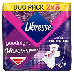 Гігієнічні прокладки Libresse Ultra Goodnight Extra Large 16 шт.