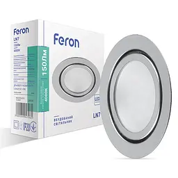 Світлодіодний світильник Feron LN7 3Вт 4000K хром