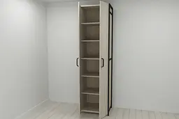 Шафа Гардероб Уні секція 7 серії Конект Ferrum-decor 220x60x50см Чорний метал ДСП Дуб Сонома 16 мм (FRD-104561)
