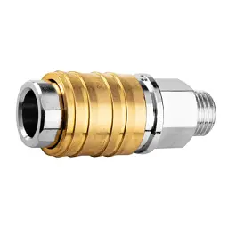 Конектор для шланга Neo Tools муфта швидкознімна пневматична, 1/4", 16бар, нержавіюча сталь, латунь (12-635)