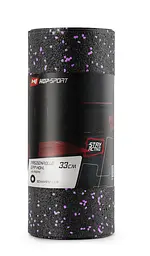 Роллер масажер (валик, ролик) гладкий Hop-Sport EPP 33см HS-P033YG чорно-фіолетовий - мініатюра 3