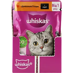 Вологий корм для котів Whiskas з домашньою птицею в соусі 85 г - мініатюра 3