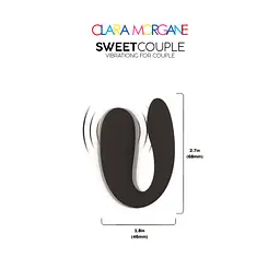 Вібратор Clara Morgane Sweet Couple 6.8 см (чорний) - мініатюра 6
