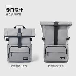 Рюкзак Xiaomi90 Points Urban Roll Top Backpack 18,6 27,3L Cold Grey - мініатюра 2