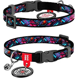 Нашийник для котів Waudog Nylon Нескінченні світи з QR паспортом XS 20-30x1 см