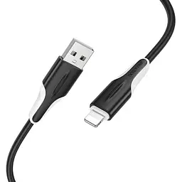 Дата кабель Borofone BX119 New USB to Lightning 2.4A (1m) Black - мініатюра 3
