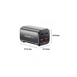 Зарядний пристрій Essager 2xUSB-C + 2xUSB 67 Вт GaN (ECT2AC-JYB0G-Z) - мініатюра 8