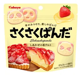 Печиво Kabaya Sakusaku Panda Strawberry Tart Flavored Cookies 47г