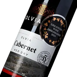 Вино столове Olvia Cabernet ординарне спеціального типу сортове сухе червоне 14.5% 0.75 л - мініатюра 5