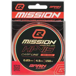 Волосінь Brain Mission Carp Line (Neon Orange) 150m 0.23mm 4.5kg - мініатюра 2