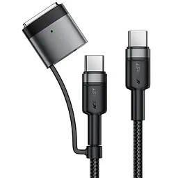 Дата кабель Acefast C22-05 2in1 Type-C to Type-C 240W/MAG3 140W (1.2m) Black - мініатюра 2
