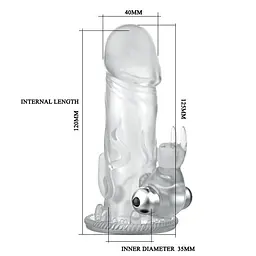 Насадка на пеніс із вібрацією BAILE Brave Man Vibrating Baile BI-026204 99116 - мініатюра 2