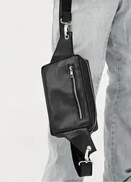 Чоловіча сумка бананка Sambag HARVI чорна 24 × 16 × 6 см (88213101m) - мініатюра 12