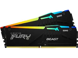 Модуль пам'яті Kingston FURY 32 GB (2x16GB) DDR5 5600 MHz Beast RGB (KF556C40BBAK2-32) - мініатюра 2
