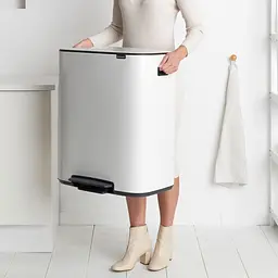 Бак для сміття Brabantia Bo з педаллю 2x30 л білий (211447) - мініатюра 6