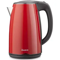 Електрочайник Magio МG-977, Red, 1800W, 1.7 л, дисковий, нержавіюча сталь, автоматичне відключення під час закипання