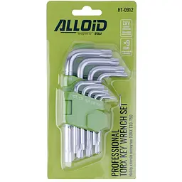 Набір ключів Alloid Torx вигнутих T10-T50, 9 предметів (НТ-0912) - мініатюра 4