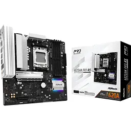 Материнська плата ASRock A620AM PRO RS (AM5/A620A, 4xDDR5, PCIex16, DP/HDMI, 2xSATA, 3xM.2, 2.5GLan, 8ch, mATX) - мініатюра 5