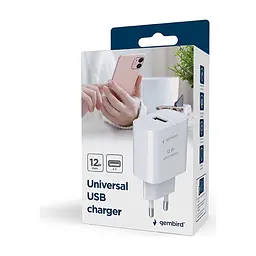 Зарядний пристрій Gembird 1xUSB-A 5V/2.4A (12W) white (TA-UC-1A12-01) - мініатюра 7
