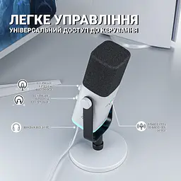 Мікрофон Fifine AM8W USB/XLR White (AM8W) - мініатюра 6