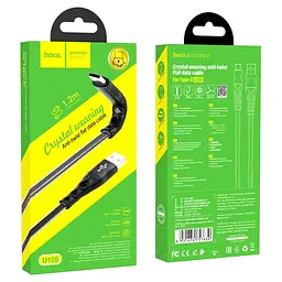 Кабель Hoco U105 Pisces Cable USB to Type-C 2,4A 1m Black - мініатюра 2