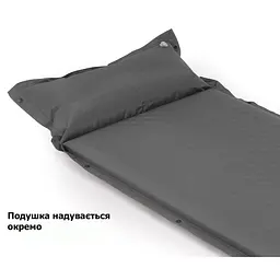 Килимок самонадувний Naturehike (CNK2300DZ014) 6см - з подушкою - одномісний - графіт - мініатюра 6