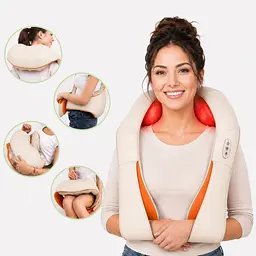 Масажер для шиї та плечей Massager of Neck Kneading Бежевий - мініатюра 3