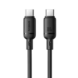 PD Кабель Baseus Silky Series Type-C to Type-C 100W 2m чорний P10377704113-01 - мініатюра 3