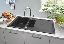 Кухонна мийка Grohe K400 из композита 31642AP0, Чорний матовий - мініатюра 4