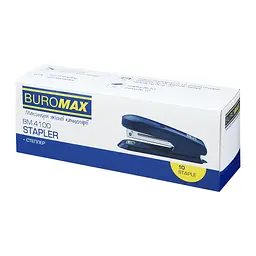Степлер Buromax пластиковий, 15 аркушів, (скоби №10), 111 х 28 х 43 мм, сірий (BM.4100-09) - мініатюра 2