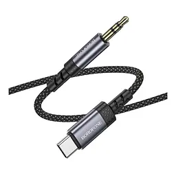 Аудіо кабель Borofone BL24 Type-C – AUX 3.5мм 1 м Metal Grey (36881_3609467) - мініатюра 6
