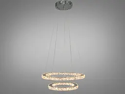 Люстра стельова LED Diasha 7206-6W/480+340HR, 55W, 3025 лм, хром, стильний дизайн для коридору, вітальні, спальні - мініатюра 3