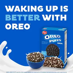 Сухий сніданок Post Oreo Puff Chocolate Breakfast Cereal 283г - мініатюра 5