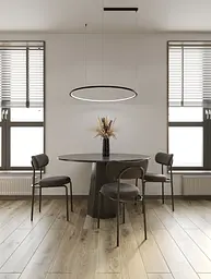 Підвісний стельовий світильник Babich Studio Ring 900 Black (RAL 9005) - мініатюра 2