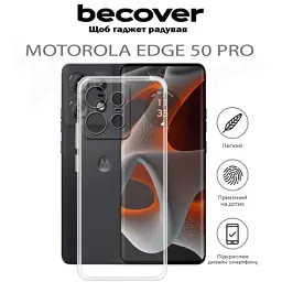 Чохол до мобільного телефона BeCover Motorola Edge 50 Pro Transparancy (711757) - мініатюра 5