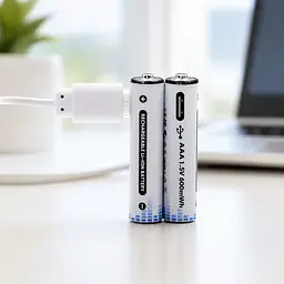 Комплект батарейок 2хААА з роз'ємом Type-C на 1.5V/1350mWh - мініатюра 2