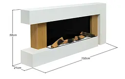 Електрокамін ArtiFlame Fjord AF52 з 3D-ефектом полум’я, обігрівом та Wi-Fi - мініатюра 2