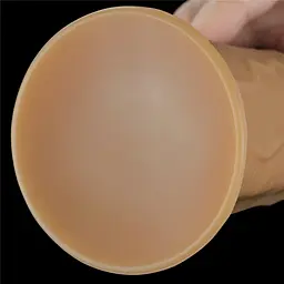 Реалістичний вібратор Lovetoy Nature Cock 20.5 см тілесний - мініатюра 10