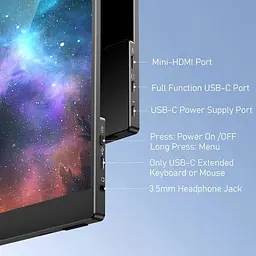 Портативний монітор Arzopa 14" E1 Extreme Slim Black [114223] - мініатюра 6