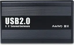Кишеня зовнішня 3.5" Maiwo K3502-U2S USB 2.0 black