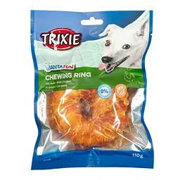 Ласощі для собак Trixie Кольцо для чистки зубів з куркою Denta Fun 10 см 110 г