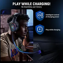 Бездротова ігрова гарнітура для ПК PS5 Ps4 з мікрофоном - мініатюра 6