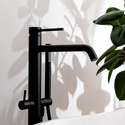 Змішувач для ванни Paffoni Light LIG 032 NO + LIG 030, Чорний матовий - мініатюра 2