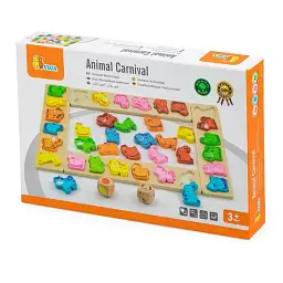 Настільна гра Viga Toys дерев'яна 32х21 см різнокольорова для дітей від 3 років - мініатюра 2